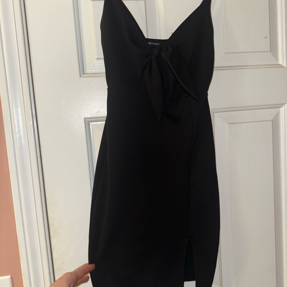 PrettyLittleThing Black Mini Dress Spaghetti Strap